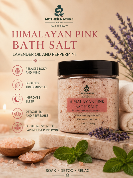 Himalayan Pink Bath Salt- Infused with Essential Oils|600g