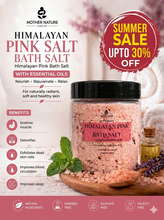 Himalayan Pink Bath Salt- Infused with Essential Oils|600g