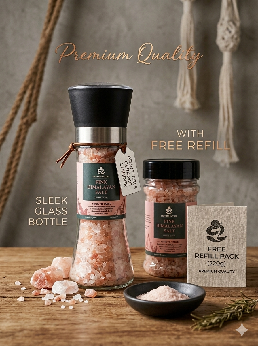 𝗛𝗶𝗺𝗮𝗹𝗮𝘆𝗮𝗻 𝗣𝗶𝗻𝗸 𝗦𝗮𝗹𝘁 𝗚𝗿𝗶𝗻𝗱𝗲𝗿 – 200𝗴 (𝗖𝗼𝗮𝗿𝘀𝗲 𝟮–𝟱𝗺𝗺)