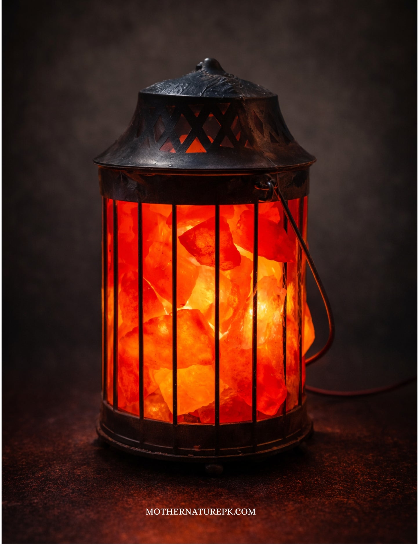 Lantern Shaped  Himalayan Pink Salt Lamp